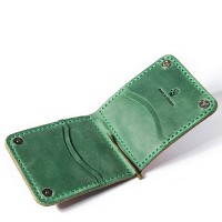 Кожаный коричневый зажим ручной работы BOGZ «Cosmos» p8m10m9s9