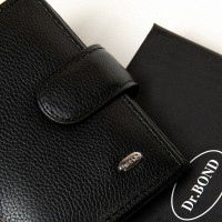 Кожаный мужской кошелек Classic DR. BOND M3827 black