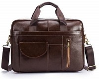 Мужская кожаная коричневая сумка Vintage 14882