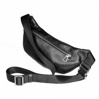Мужская кожаная сумка бананка, сумка напоясная Grande Pelle 741610