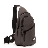 Мужская тканевая сумка-слинг Lanpad 83045 grey бол