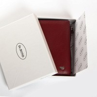 Женский кожаный кошелек Classik  DR. BOND WN-23-8 wine-red