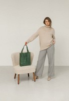 Кожаная женская сумка шоппер Бэтси зеленая BlankNote bn-bag-10-iz