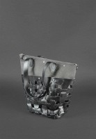 Кожаная плетеная женская сумка BlankNote Пазл L черная Krast - BN-BAG-33-G