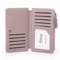 Женский кожаный кошелек Classik  DR. BOND WN-23-16 pink-purple