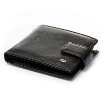 Мужской кожаный кошелек  DR. BOND M3CK black