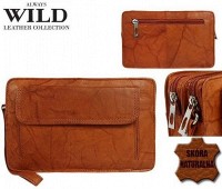 Мужская кожаная борсетка, клатч Always Wild 1265BS рыжая