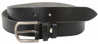 Женский кожаный ремень Skipper, черный 2,5 см