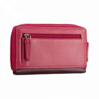 Женский кожаный кошелек с RFID защитой Visconti RB98 Aruba (Plum Multi)