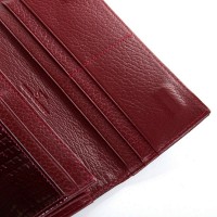 Женский кожаный лаковый кошелек SERGIO TORRETTI FEW501-2 wine red