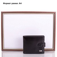 Черное мужское кожаное портмоне DESISAN 