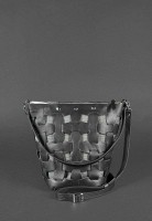 Кожаная плетеная женская сумка BlankNote Пазл черная Krast BN-BAG-32-G