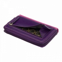 Женский кожаный кошелек с RFID защитой Visconti RB98 Aruba (Berry Multi)