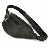 Мужская кожаная сумка бананка, сумка напоясная TARWA RE-8040-3md