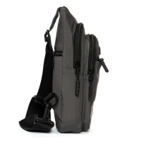 Мужская тканевая сумка-слинг Lanpad A4157 grey бол