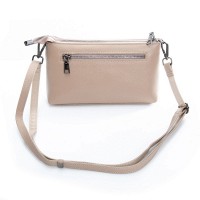 Женский молодежный кожаный клатч ALEX RAI 3092 beige