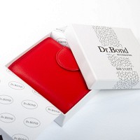 Женский кожаный кошелек Bright DR. BOND WS-36 red