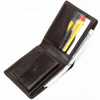 Мужской кожаный кошелек GRANDE PELLE 11463 Коричневый