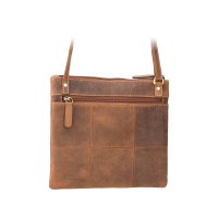 Коричневая кожаная сумка Visconti 18608 Slim Bag (Oil Tan)