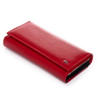 Женский кожаный кошелек BR DR. BOND W46-4 red-black