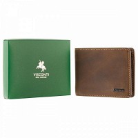 Мужской кожаный кошелек Visconti ART52 Bronte (Saddle Tan)