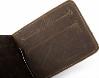 Мужской кожаный зажим для купюр Vintage 14935
