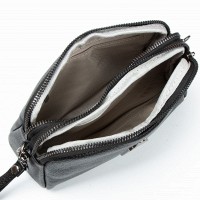 Молодежный клатч из кожи ALEX RAI 88084 black