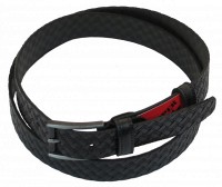Мужской кожаный ремень под брюки Skipper 1135-35 черный 3,5 см