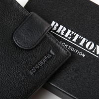 Мужской кожаный кошелек BE BRETTON 210 black