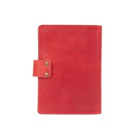 Обложка для паспорта из кожи Hi Art «Mehendi Classic» PB-02/1 Shabby Red Berry