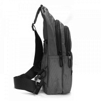 Мужская тканевая сумка-слинг Lanpad 82084 gray