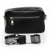 Молодежный клатч из кожи ALEX RAI BM 3801-HA-1 black