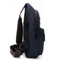 Мужская тканевая сумка-слинг Lanpad 3073 blue
