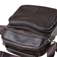 Мужская коричневая кожаная сумка Keizer K13657-brown