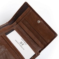 Женский кожаный лаковый кошелек SERGIO TORRETTI FEW214 brown