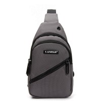 Мужская тканевая сумка-слинг Lanpad 82085 gray