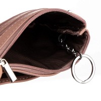 Женская кожаная косметичка-ключница Cosmetic A-00141 pink
