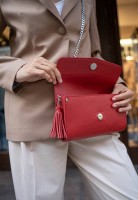 Женская кожаная сумка Элис красная Краст BN-BAG-7-RED