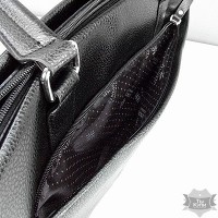 Портфель мужской модерн из кожзама черный