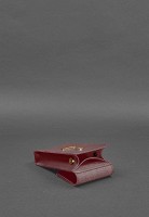 :енская кожаная сумка BlankNote Mini поясная/ кроссбоди вертикальная бордовая - BN-BAG-38-1-VIN