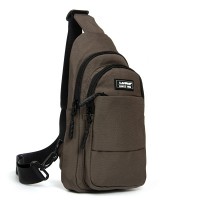 Мужская тканевая сумка-слинг Lanpad A4157 brown бол
