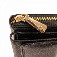 Английский женский кожаный кошелек Ashwood J54 Black (Черный)