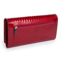 Женский кожаный лаковый кошелек SERGIO TORRETTI FEW501 red