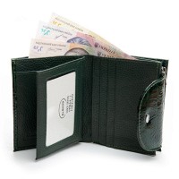 Женский лаковый кожаный кошелек PE DR. BOND PEW44-1 green