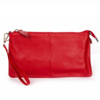 Молодежный клатч из кожи ALEX RAI 8801-2 red