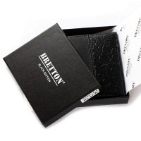 Мужской кожаный зажим для купюр BE BRETTON 208G-L1 black