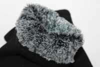 Женские черные стрейчевые перчатки R8175S1