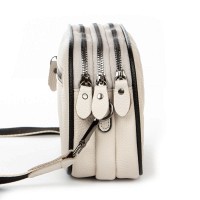 Молодежный клатч из кожи ALEX RAI 17001 white