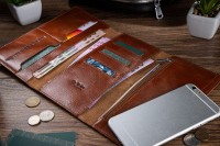 Портмоне из натуральной кожи Hi Art WP-08br Crystal Amber