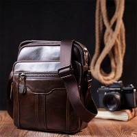 Мужская кожаная сумка через плечо Vintage 20825